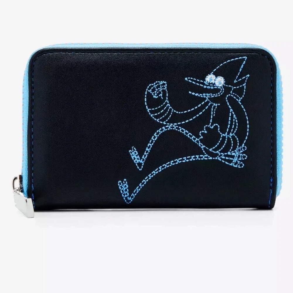 Regular Show Mordecai Rigby Zip‎ Around Wallet Black Blue Cartoon Network NWT